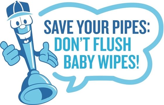 Don't flush wipes