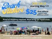 Beach stickers on sale May 1