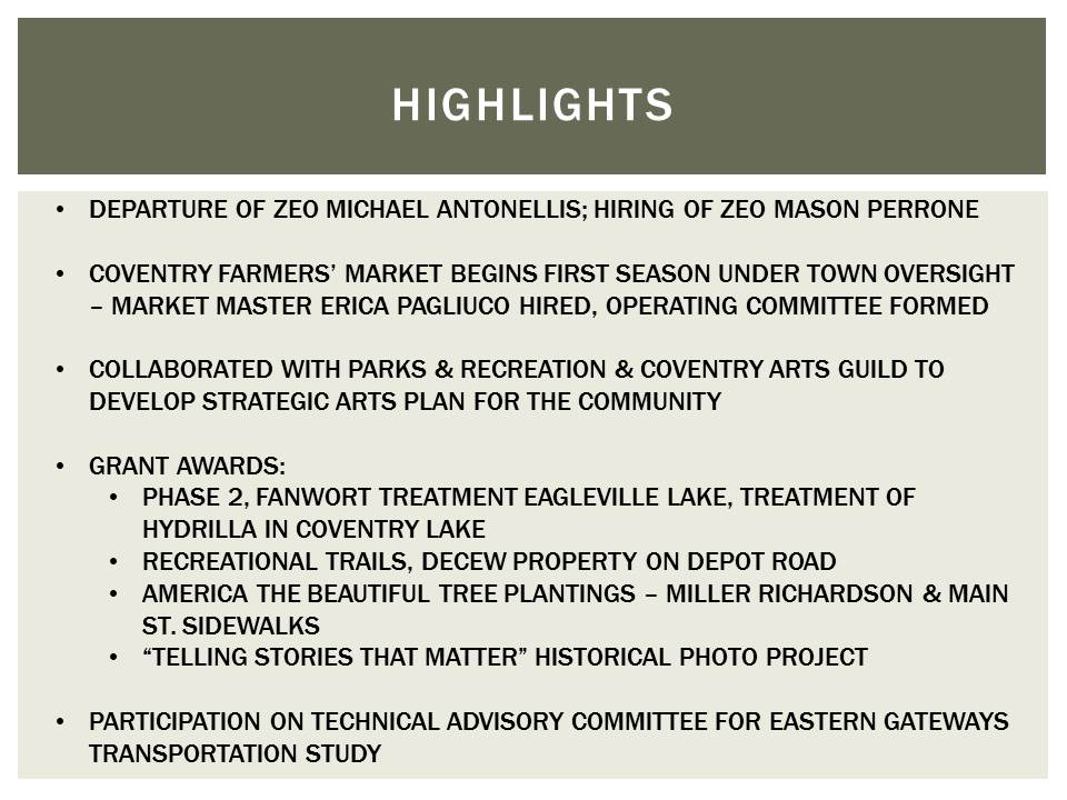 Planning & Zoning Highlights