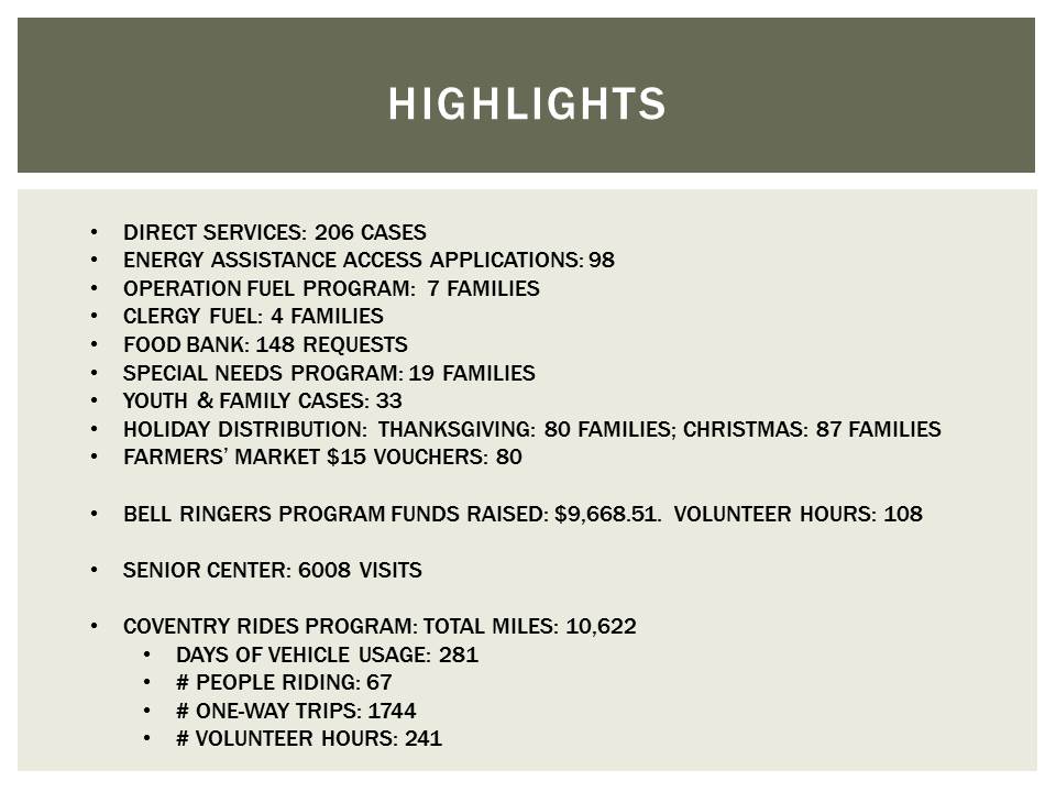 Human Services Highlights