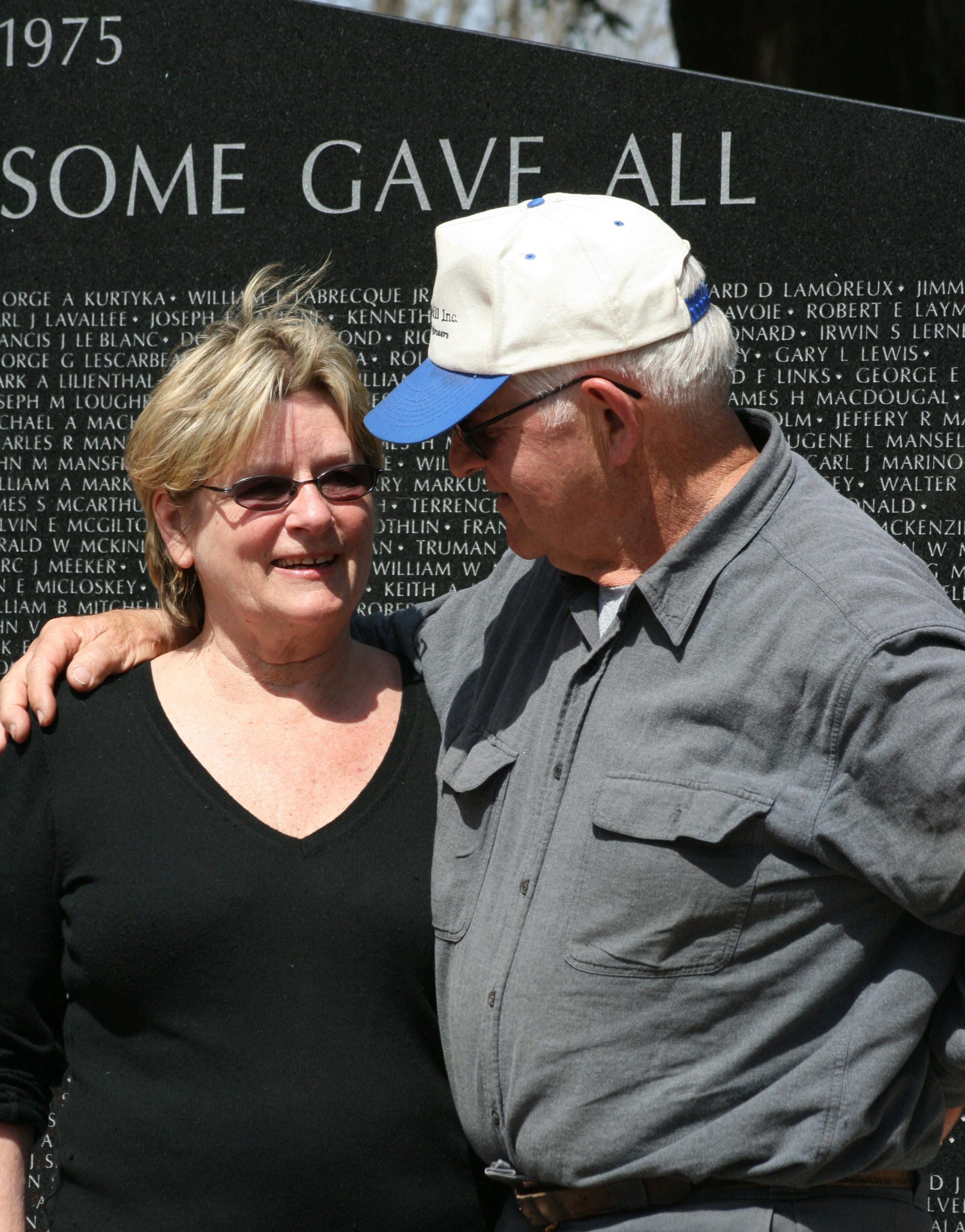 Hugs and smiles from crowd members