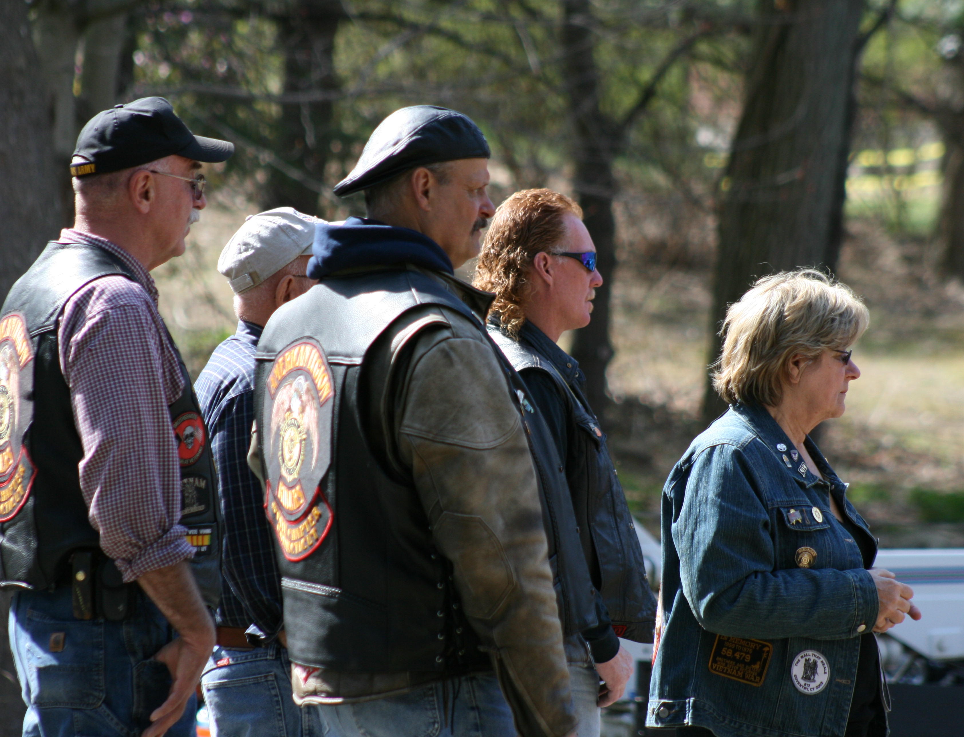 Crowd patiently watching