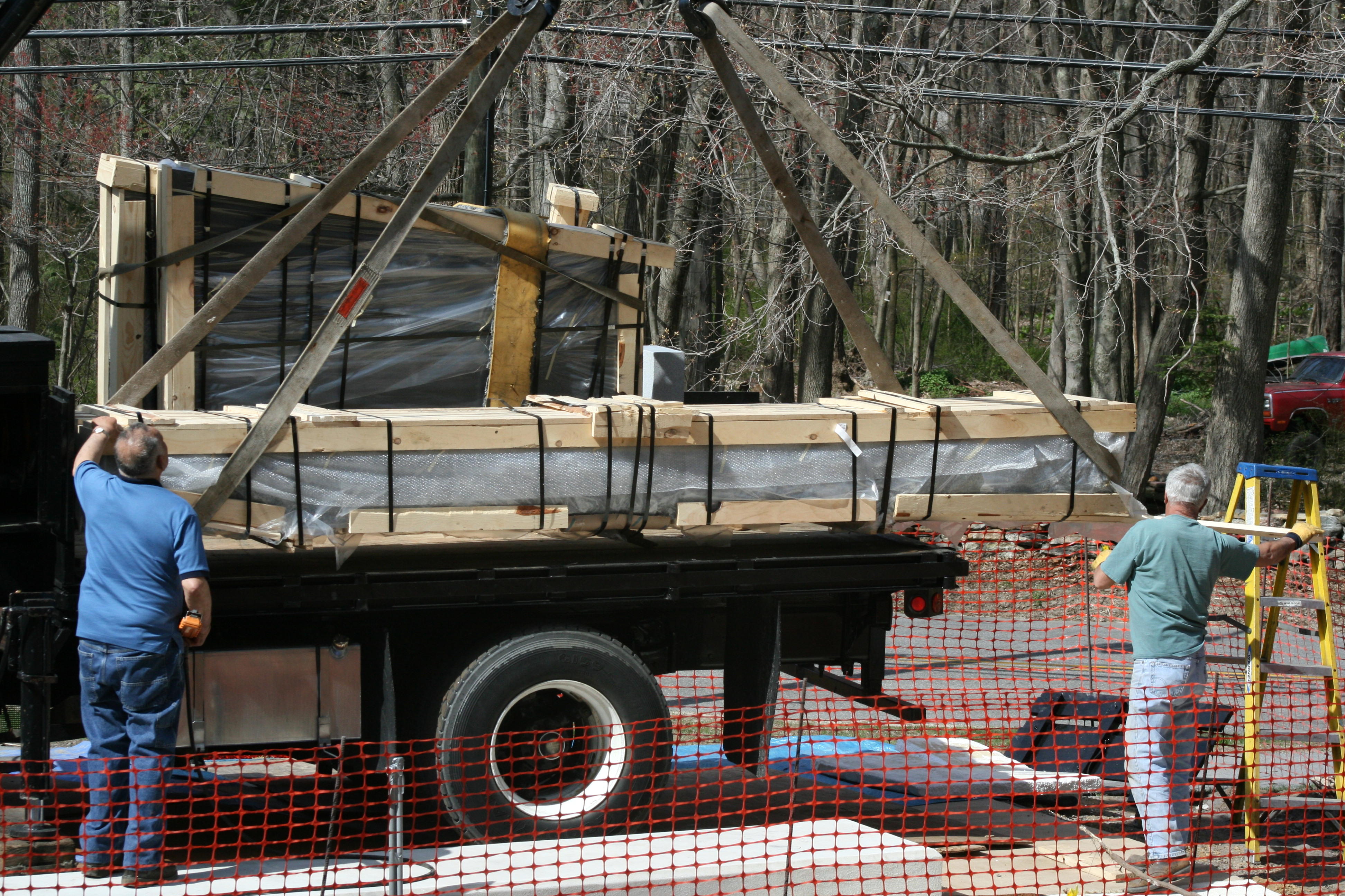 Placing the foundation