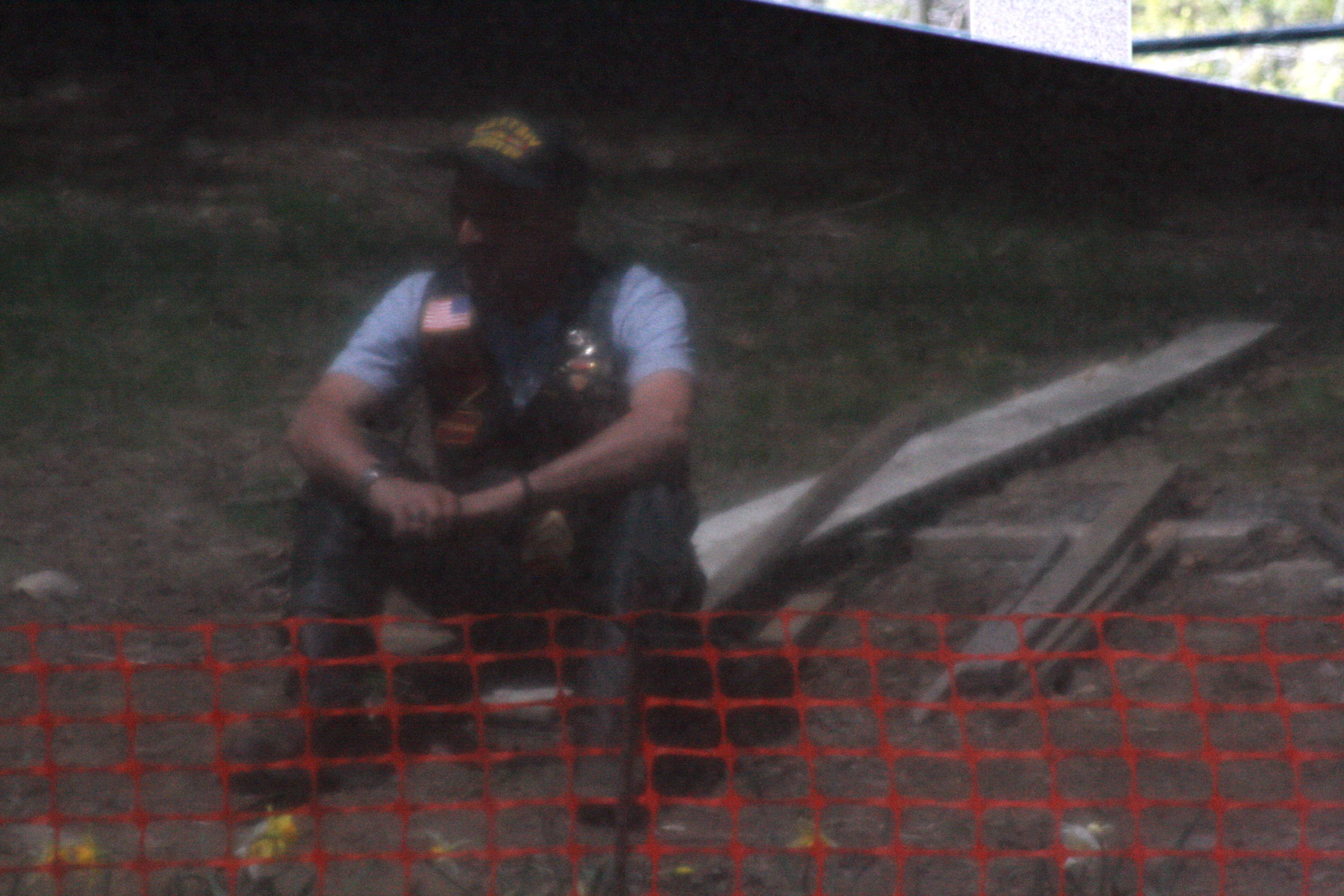 Veterans reflection in the memorial