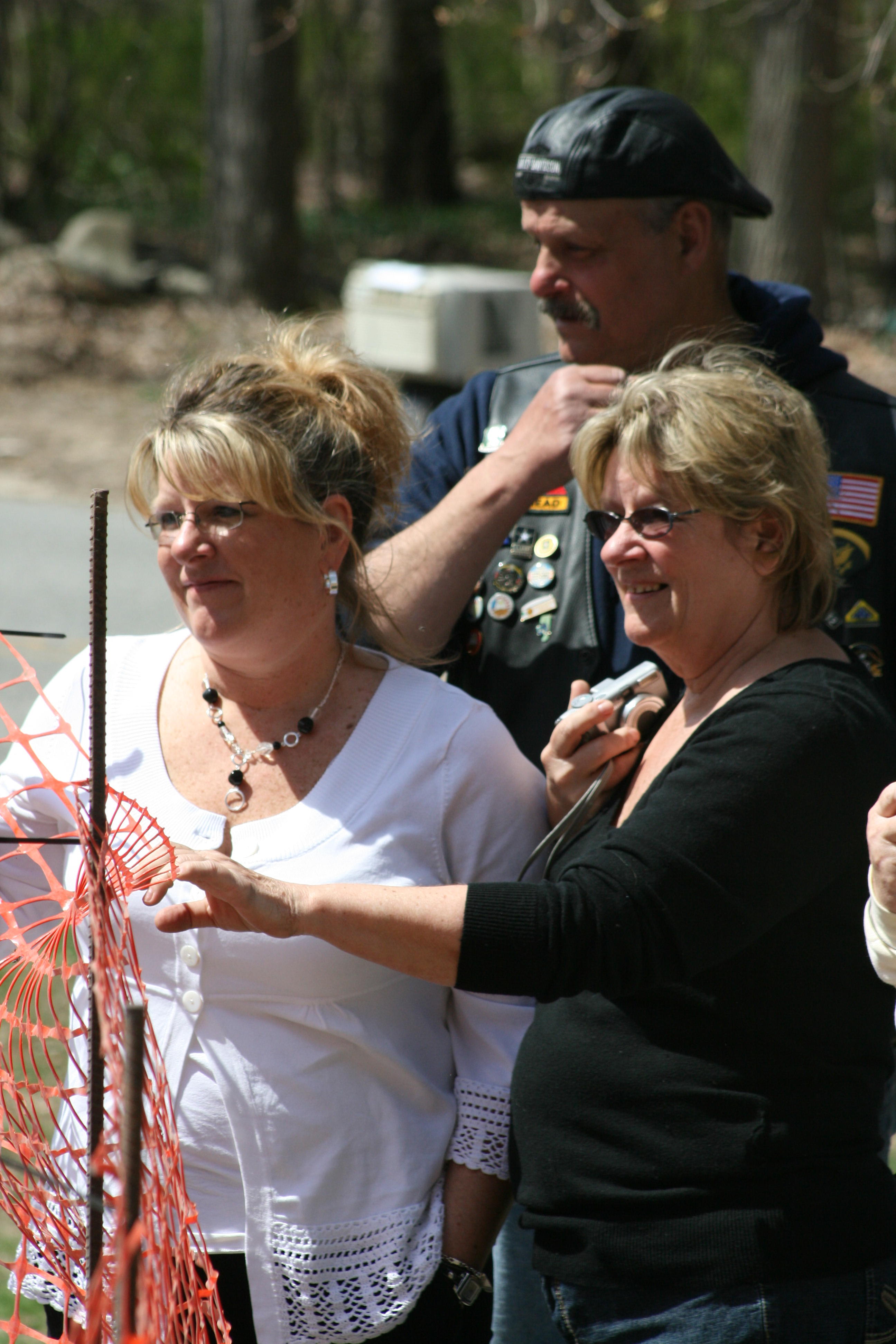 Women watching the construction